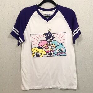 Hello Kitty LootCrate NWOT Purple & White Character Screen Print T-Shirt